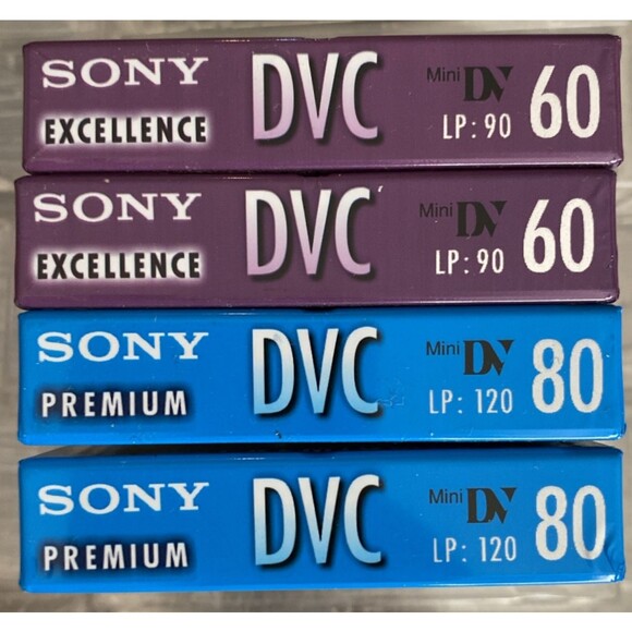Lot of 4 New Sealed Sony DVC Digital Video Cassettes 60 80  DVM60DXL DVM80PRL - Picture 5 of 6